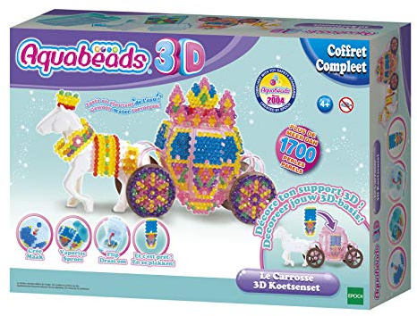 Aquabeads-Le Kutsche Perlen zum Kleben, 31391, mehrfarbig