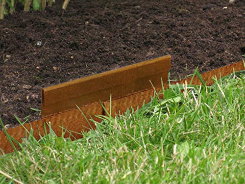 innogard Verbinder für Rasenkantenband Cortenstahl 20 cm | Verbindungselement zur Beet-Einfassung