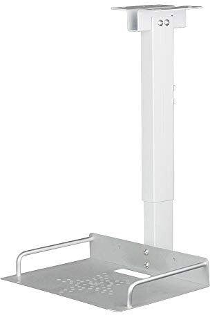 Drsn Support de Plafond pour Projecteur/Caméra, Universel avec Plateau 3522cm, Jusqu'à 5kg - Hauteur Réglable de 34 à 56cm - Aluminium + Acier au Carbone, Blanc