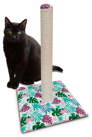 Croci Tropical High - Rascador Alto de Columna de 62 cm para Gatos Adultos Grandes y pequeños, rascador de árbol, Accesorios y Juegos para los Animales, Juguete Relajante para Gatos