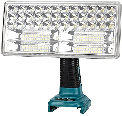 YEX-BUR 40W 4200LM Cordless LED Work Light for Makita 18V Li-ion Battery, Portable Flashlight Spotlight Torch Super Bright Jobsite Light with USB Port Charging for Car Repairing, Camping, Emergency