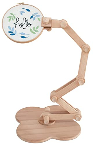Sakamura Stickständer | Bodenstehender Kreuzstichständer aus Holz,Flexibles Bastelzubehör für Kreuzstich, Stickdisplay und ehr