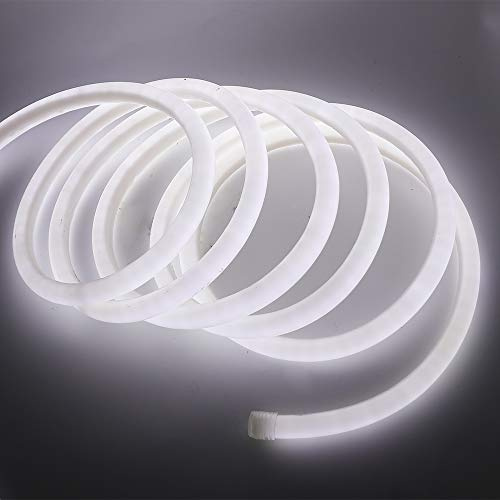 KISUFU 220V Neon LED Streifen,5m LED Lichtschlauch Außen, LED Band Silikon IP65 Wasserdicht 3000K Schneidbar Flexibel Neonlicht für Schlafzimmer, Party, Zuhause, Küche,Weihnachten,Dekoration, Bar etc