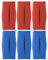 Lot de 6 éponges filtrantes de rechange compatibles avec Oase Biotec 10 (3 x grossiers 10ppi + 3 x fines 30ppi) | Lot de 3 x bleu, 3 x rouge