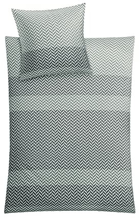 Kleine Wolke Cosy Bettwäsche, Baumwolle, Grau, 135x200 cm (80x80 cm)