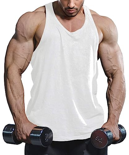 Lehmanlin Herren Sport Stringer Tank top,Bodybuilding Workout Tank Tops für das Fitnessstudio,Tägliches Training lässige T-Shirts Quick Dry
