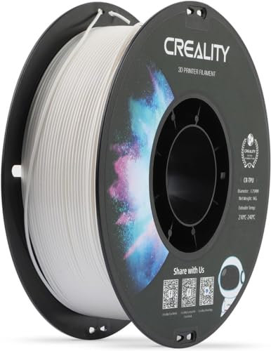 Creality TPU Filament 1.75mm, 3D Druck Filament, hohe Elastizität, weiches Klebematerial, elastisch, 1kg Weiß