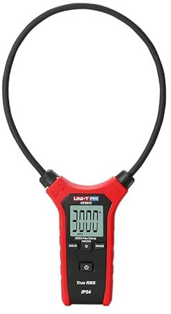 UNI-T Uni-trend Multimeter clamp meter UT281A UT281C UT281E AC 3000A Digital Flexible clamp meter Multimeter Handheld Voltage Current Resistance Test Backlight.(UT281C)