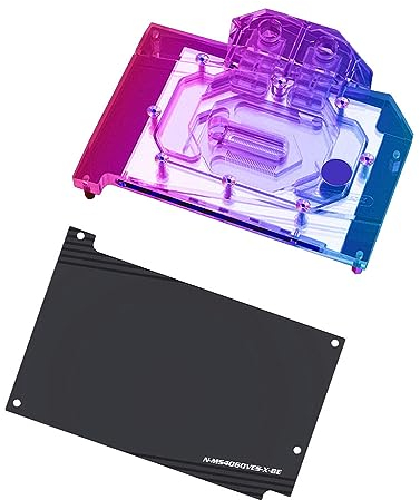 Copper GPU Water Cooling Block GPU Waterblock for MSI GeForce Gaming RTX 4060 Ventus 2X Black 8G OC RTX 4060 Gaming X 8G (5V ARGB RBW Aura Effect LED Lights GPU Block with Backplate)