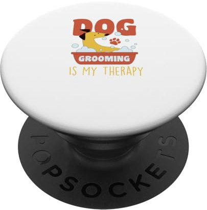 Hundepflege als Therapie Ironischer Welpe PopSockets mit austauschbarem PopGrip