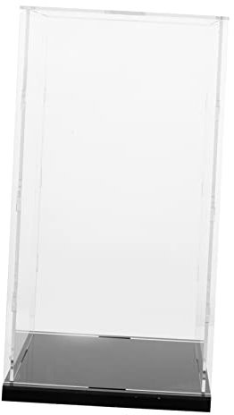ibasenice Acryl Displaybox Modell Schaukasten Mit Schwarzem Boden Transparente Sammelvitrine Zum Ausstellen Von Figuren Und 3D-Modellen Selbstmontage Für Sammler Und Spielzeug