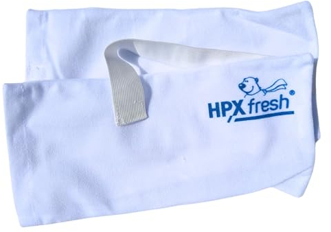 2x HPXfresh® Premium Mehrweg Vlieshülle für Kalt & Warm Mehrfach-Gel-Kompresse und Sofortkältekompresse | Gel-Kühlpack Schutzhülle mit Gummiband zum Schutz und sicherem Halt