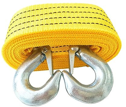 Mobestech 3m Cuerda Remolque Coche Cable Remolque Emergencia Ganchos Cuerda Accesorio Seguridad Camión