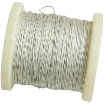 Ni80Cr20 - Alambre de nicromo (5 m, nicromo, 0,15 mm, nicromo, fibra de vidrio, alambre de resistencia aislante)