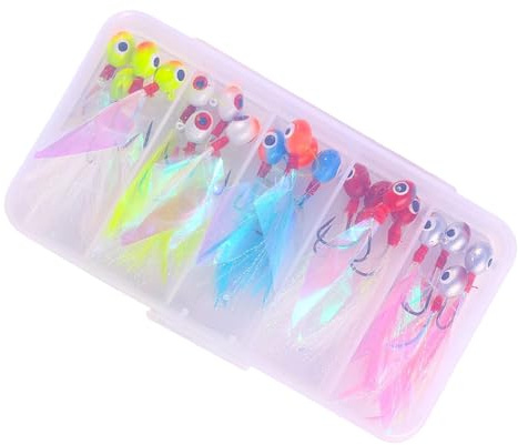 Cabezas plomadas de pesca, cabezas plomadas para pesca de bar,Cabeza plomada de alta resistencia, cabezas plomadas para trucha | Equipo de pesca robusto, señuelos de pesca con cabeza plomada para