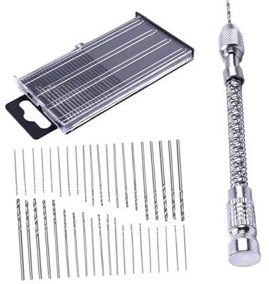 MagiDeal Extracteur de micro-vis, perceuse manuelle portable pour perceuse de 0,3 à 1,6 mm, mini perceuse manuelle artisanale, perceuse hélicoïdale pour