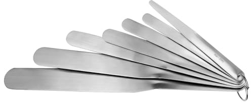 958-G01 Caulking Spatula Set, Multi-Purpose Caulking Tooling 7-Piece, Stainless Steel Circular Fixed Caulking Knife Set, Widths from 3/8” to 1-1/2”, Easy to Handle Spatula Set