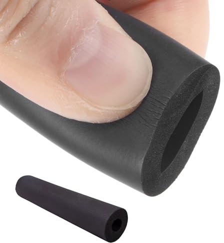 AKWQPY Schaum Rohrisolierung Für Klimaanlage 20mm, 25mm, 32mm, 43.0mm, 48mm, 60mm, 76mm, 89mm, 114.0mm ID Schwarz, Schaumstoffschlauch Frostschutz Isolierrohr, Handgriff Abdeckung(20mmX20mmX1.9m)