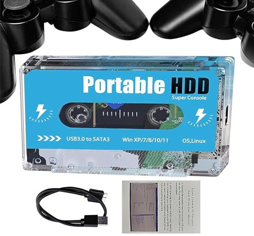 Cassette de superconsola de bolsillo,Superconsola de bolsillo - Consola de videojuegos retro, más de 60000 juegos integrados, 70 emuladores clásicos | Game Stick, salida de interfaz multimedia de alta