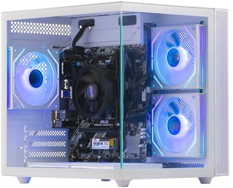 Veno Scorp Gaming PC - AMD Ryzen 5 8500G with Radeon 740M integrated GPU - 16GB 5600Mhz DDR5 Ram - 1TB NVMe SSD - 500W PSU - Wi-Fi - Mini Nemesis 5 ARGB White.