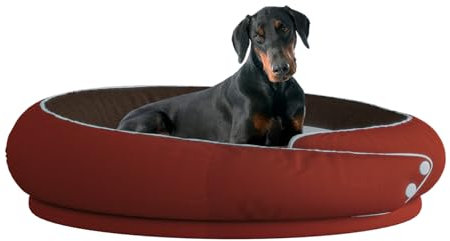 XXL Kuscheliges Hundebett Rund mit Rand für Grosse Hund, 110cm Donut Hundekorb Waschbar mit Doppelseitiges Kissen für Menschen, Hundekissen rutschfest (Blau, XXL)
