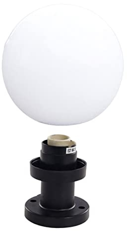 LIFKOME Acryl Außenpfostenleuchte mit Kugel 15cm Weiß für Garten
