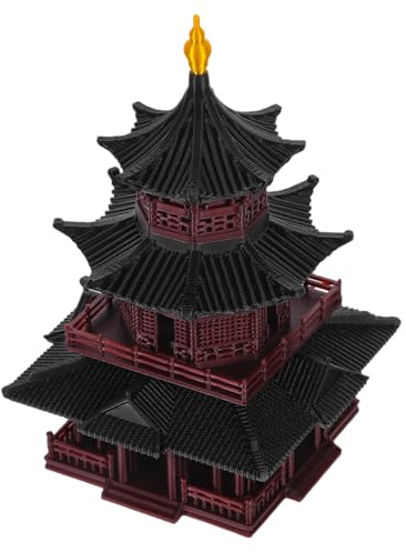 Didiseaon Adornos Arquitectónicos Antiguos Miniatura De Pagoda Decoración Japonesa Hogar Accesorios para Jardín Zen para Jardín De Hadas y Casa De Muñecas