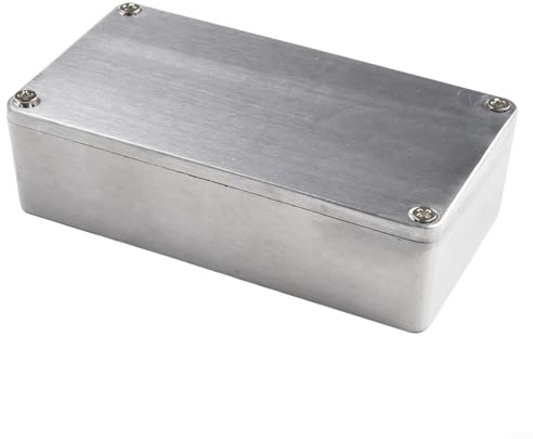 Filteilect Scatola in alluminio pressofuso, IP54, impermeabile, in metallo, con viti, alloggiamento per strumenti elettrici argentati, per elettronica fai da te, (112 x 60 x 31 mm)