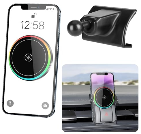 LUNQIN Car Magnetic Phone Mount for Toyota GR86 2022-2026 and Subaru BRZ 2022-2025 Auto Interior Accessories Best Cellphone Holder Fast 15W Wireless Charger Cell Phones Charging Screen Stand Accessory
