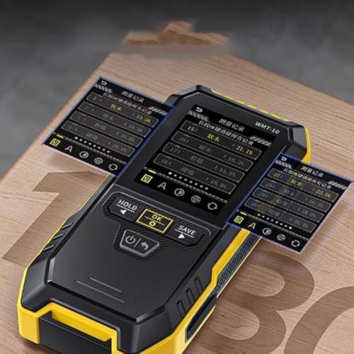 Humidimètre 4 en 1 WMT10 avec capteur inductif pour murs en bois, plâtre et briques avec contrôle des données et système d'alarme