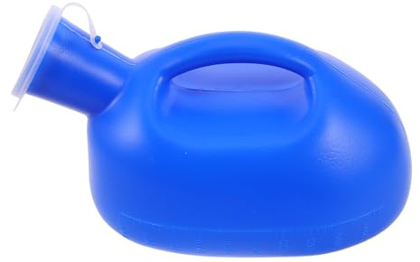 IMIKEYA Wiederverwendbares Urinal für Männer Tragbare Urinflasche aus Kunststoff Auslaufsicherer Urinbehälter für Senioren und Bettlägerige Praktisch für Reisen Hause Robustes Design