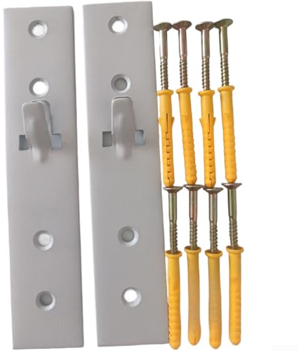 Honseadek Soporte de montaje para calentador de agua blanco con placa invisible para colgar en la pared para una instalación versátil, construcción de hierro resistente al óxido