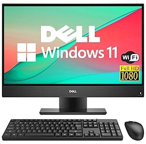 Dell OptiPlex 5260 All-in-One Desktop Computer, 21.5 FHD, Intel Core i5-8400, 8GB RAM, 256GB SSD, WiFi, Bluetooth, US QWERTY-Tastatur, Windows 11 Pro (Generalüberholt)