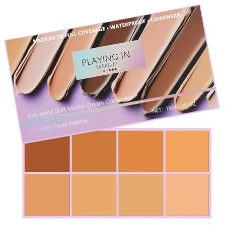 Corrector En Cremas Mate Paleta De 8Tonos Con Aplicador, Cremas De Cobertura Total Resistente Al Agua Para Imperfecciones Y Cobertura, Base De Maquillaje, Hidratante De Larga Duración