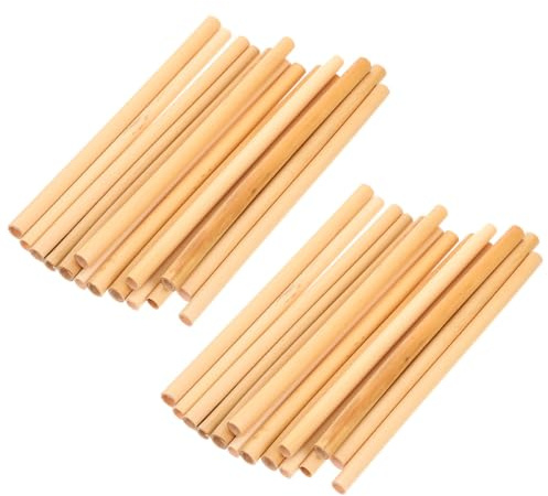 SOLUSTRE Schilfrohre für Bienenhäuser 100 Stück, 20cm, Reed | Austauschbar für Bienenhotels, Khaki, Leicht, Geeignet für Obstgärten und Unterricht