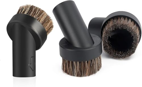 KFSCIP 3 Pcs Henry Brush Head, Henry Brush Head, Horse Hair Round Brush, Brushes For Henry Hoover Attachments, 32mm Universal Replacement Round Horse Hair Dusting Suction Brush Head Accessories Tool