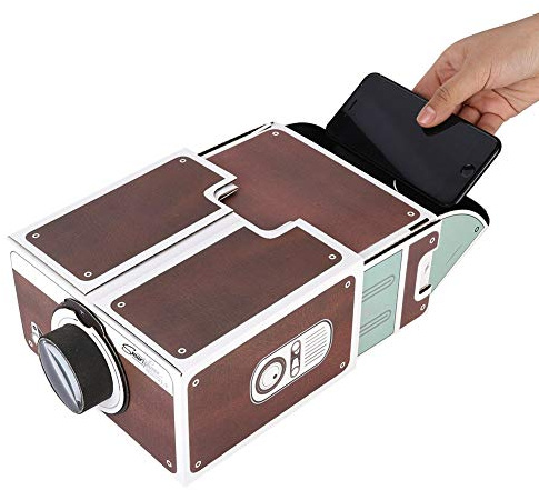 POCREATION Projecteur d'écran de smartphone à monter soi-même, mini projecteur portable pour téléphone portable