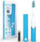 Sonisk Pulse | Battery Powered Electric Toothbrush | Portable Travel Size with Antimicrobial Sonic Technology | 1x Battery, 2X Brush Heads, 1x Travel Case Included (Brilliant Blue)