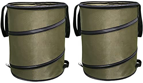 SHAIYOU Garden Waste Bags,Heavy Duty Garden Bags with Handles Waterproof Reusable Garden Sacks for Collecting Garden Waste Plant Waste Grass and Leaves (91L,2 Pack)