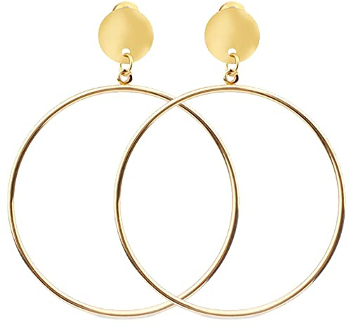 BONNYBIRD® Wasserfeste Edelstahl Creolen Ohrringe Damen in Silber und Gold, 100% Wasserfest & Hautverträglich, BonnyHoop (45mm)