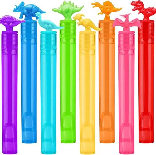 YeoNational&Toys Bubble Stick Mini Dinosaurier 32 PCS (8 Stile) Spielzeug für Kinder Outdoor Seifenblasen Party Geschenk