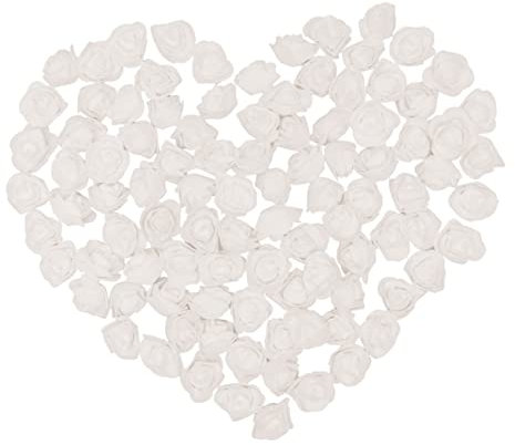Holibanna 100St künstliche Schaumrosen Weiße Rosen, künstliche Blumen künstliche Blumen deko Valentinstag Tischdekoration Mini schmücken Kranz Liebhaber die Blumen