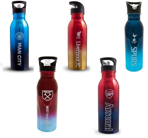 Premier Life Arsenal Officially Licensed F.C. 700ml Stainless Steel UV Bottle with Integrated Straw