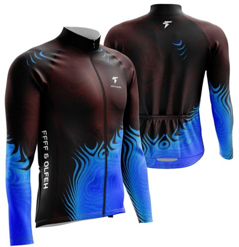 Herren Radtrikot Fahrradtrikot Langarm,Herren Winter Fahrradtrikot Langarm，Fahrradbekleidung Fahrrad Trikot T Shirt für Männer,Radtrikot - Fahrradshirt - Radshirt
