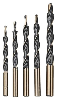 5Pcs HSS Cobalt Coated Twist Step Drill Bits For Manual Pocket Hole Jig Master System Woodworking Metal Stainless Steel Drilling
