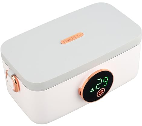 ciciglow Lunchbox Eléctrica, 1 Litro de Capacidad, Recargable por USB, Lunchbox con Calefacción Inalámbrica, 60 W, Lunchbox de Calentamiento Rápido para Viajes, Oficina, Coche para
