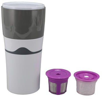Mrisata Taza de café de Viaje Sus a Prueba de Fugas, cafetera de Goteo Manual para K Cup, Camping, Oficina, hogar