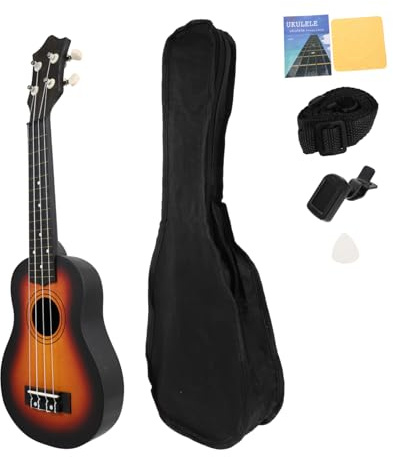 VINTORKY Ukulele aus Lindenholz als Anfängerinstrument für Junge Mädchen und Erwachsene mit Klarem Klang und Fester Intonation