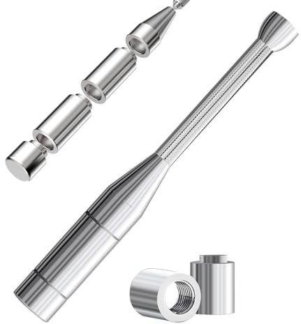 Regolabili Clubbell,Indian Clubs,Impugnature Zigrinate Antiscivolo,Per l'Allenamento Della Forza Totale Del Corpo e Il Fitness Funzionale, Per Uomini e Donne,8,8-35 Libbre (silver,15-30 lbs（7-14kg）)