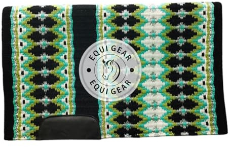 EQUIEMPRESS Sattelunterlage Western Show/Westernsatteldecke aus Neuseelandwolle, Top Wool Pad Sensor Flex (Anpassung möglich) A-372 (34 x 32)
